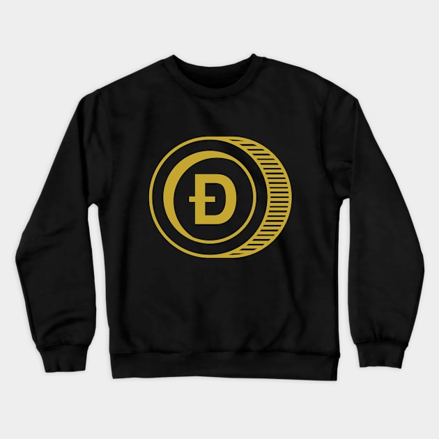 Dogecoin Doge HODL Doge Coin Cryptocurrency Crypto Crewneck Sweatshirt by Happy Lime